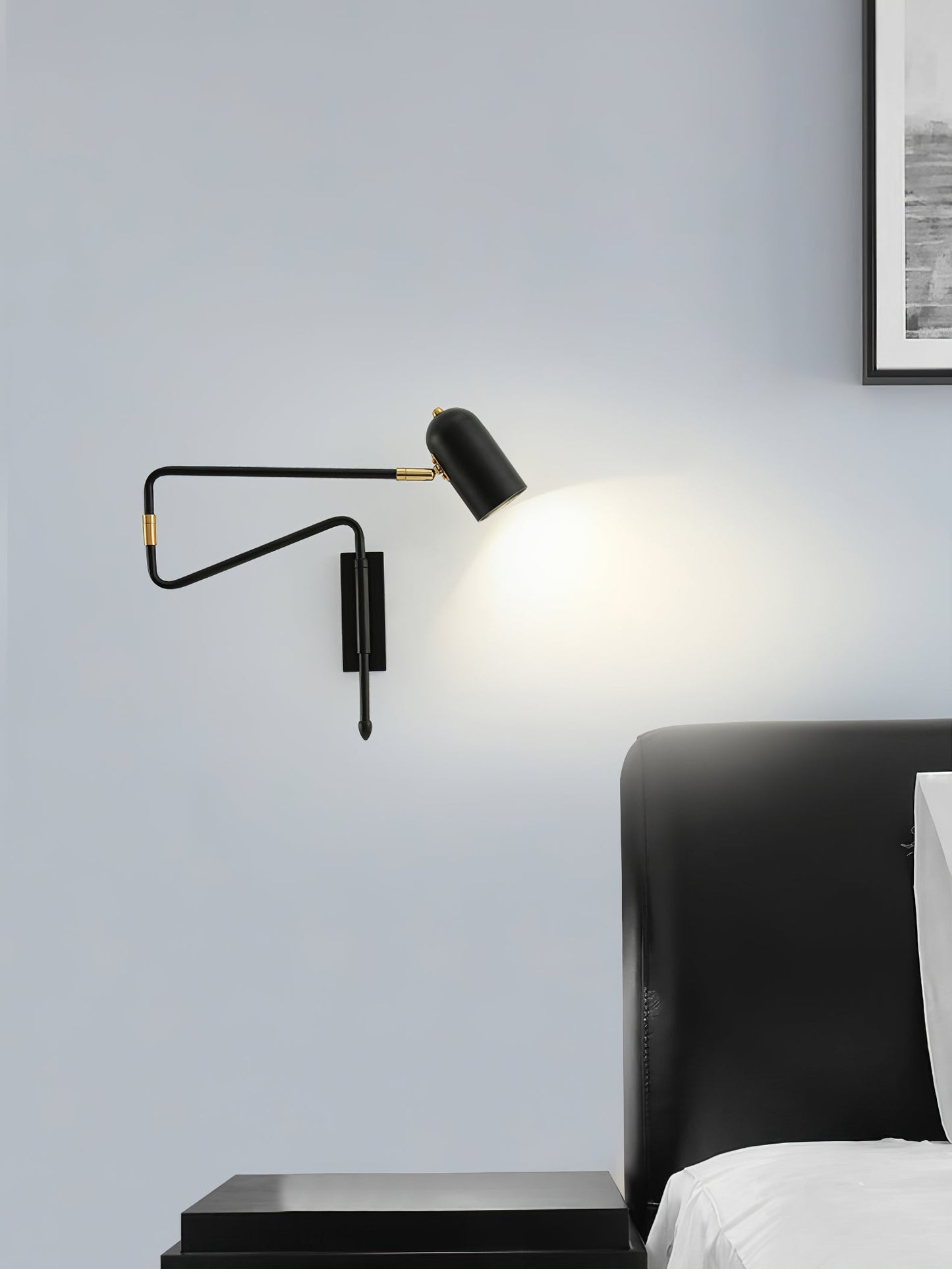 Wandleuchte mit drehbarem Arm