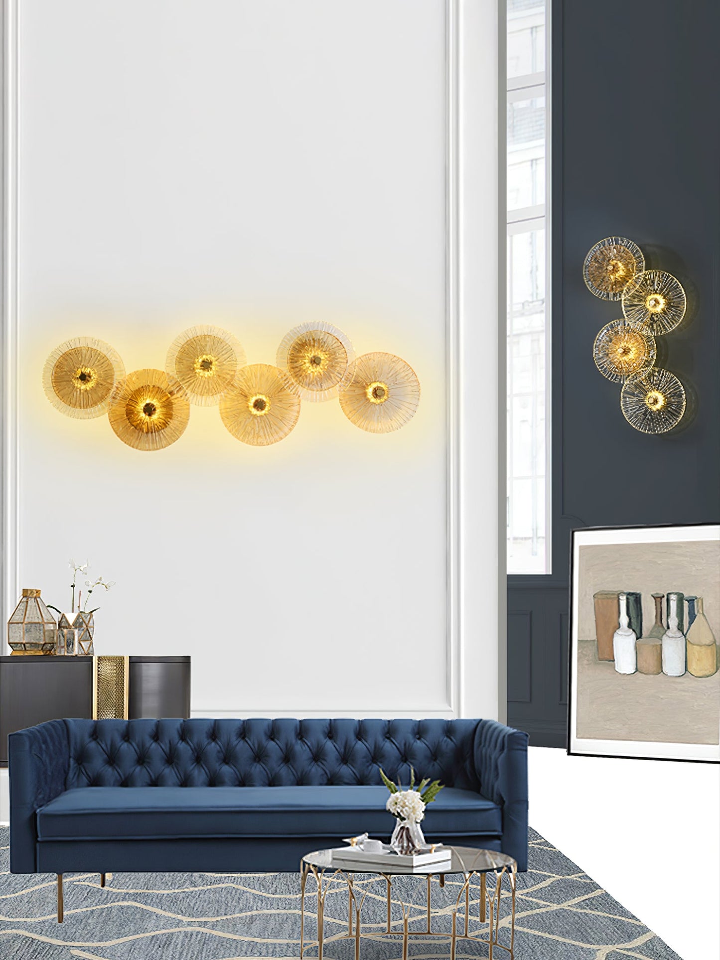 Aplique de pared en forma de loto