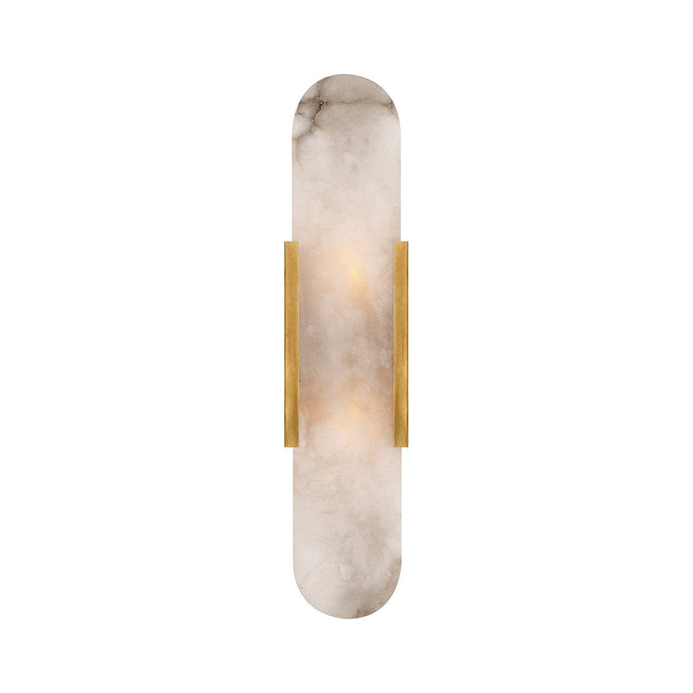 Oval vägglampa i marmor