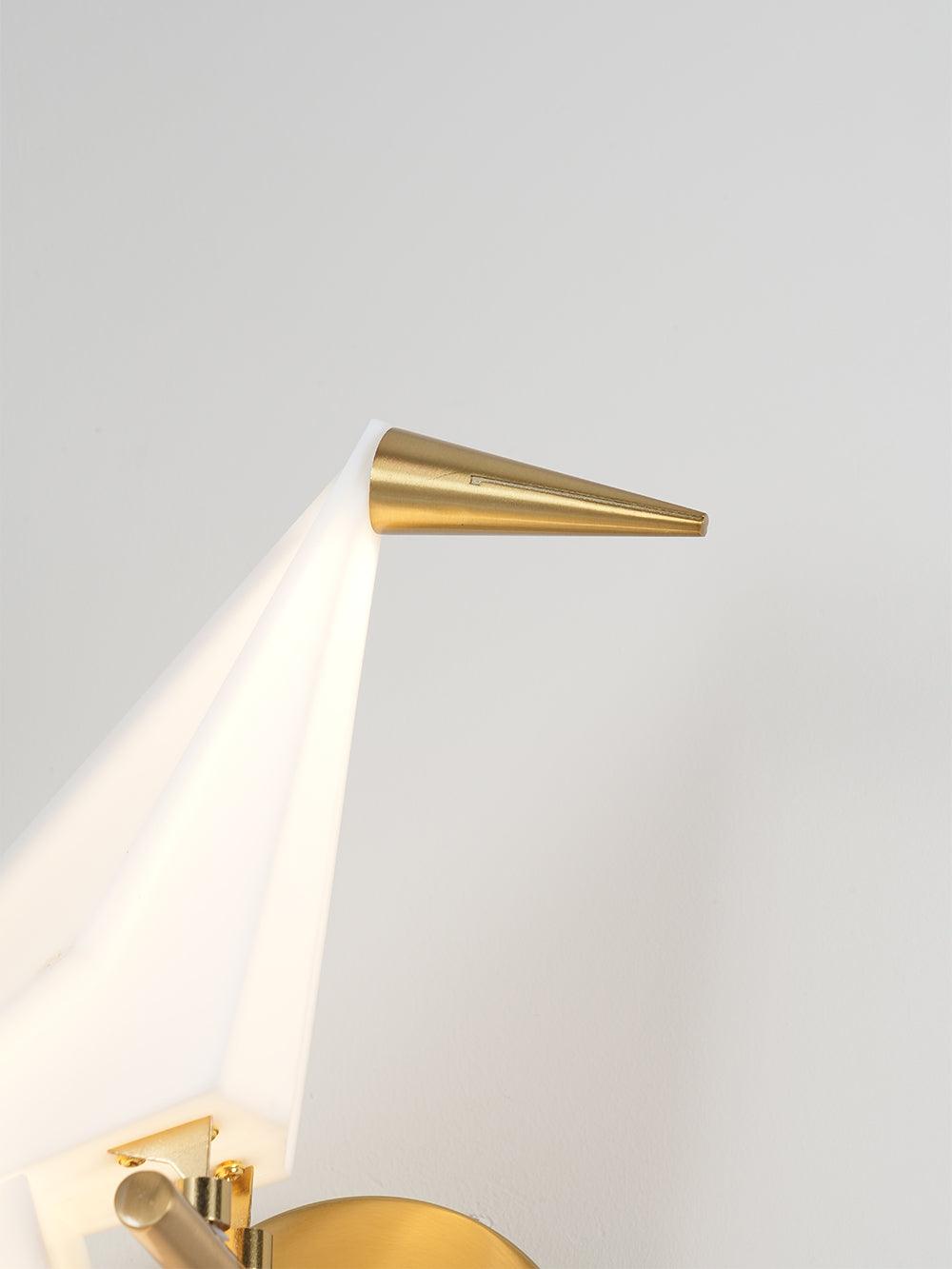 Lampe murale en forme d'oiseau