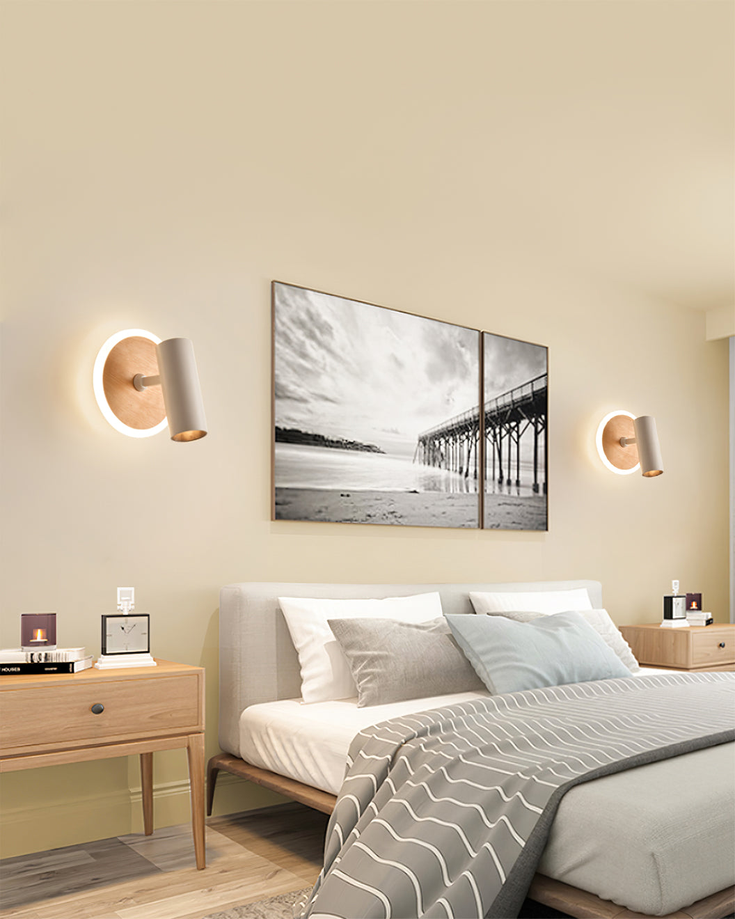 Lámpara de pared con foco regulable