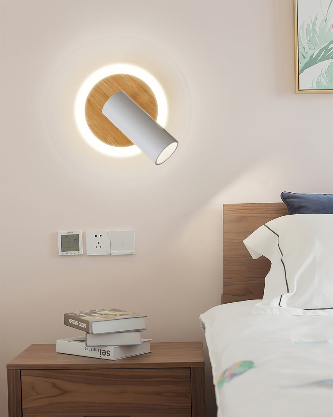 Lámpara de pared con foco regulable