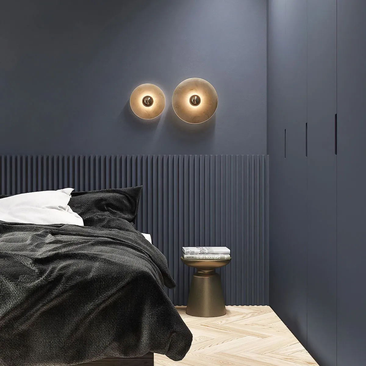 Round Marble Wall Light