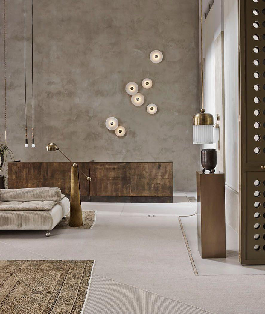 Round Marble Wall Light
