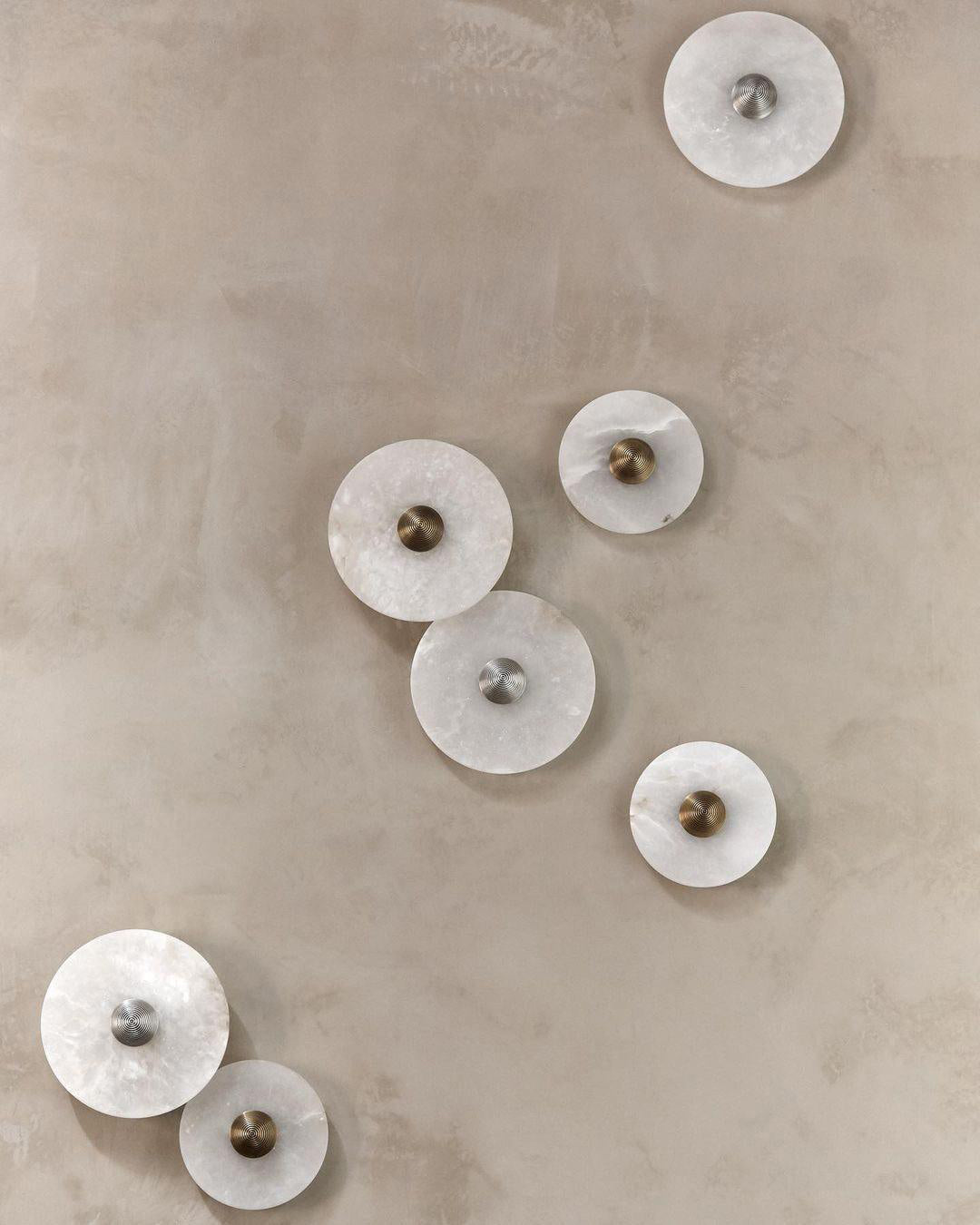 Round Marble Wall Light