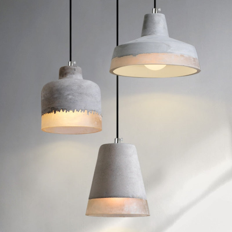 Wabi-Sabi taklampa i cement