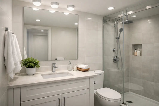 How to Light a Small Bathroom Without Shadows