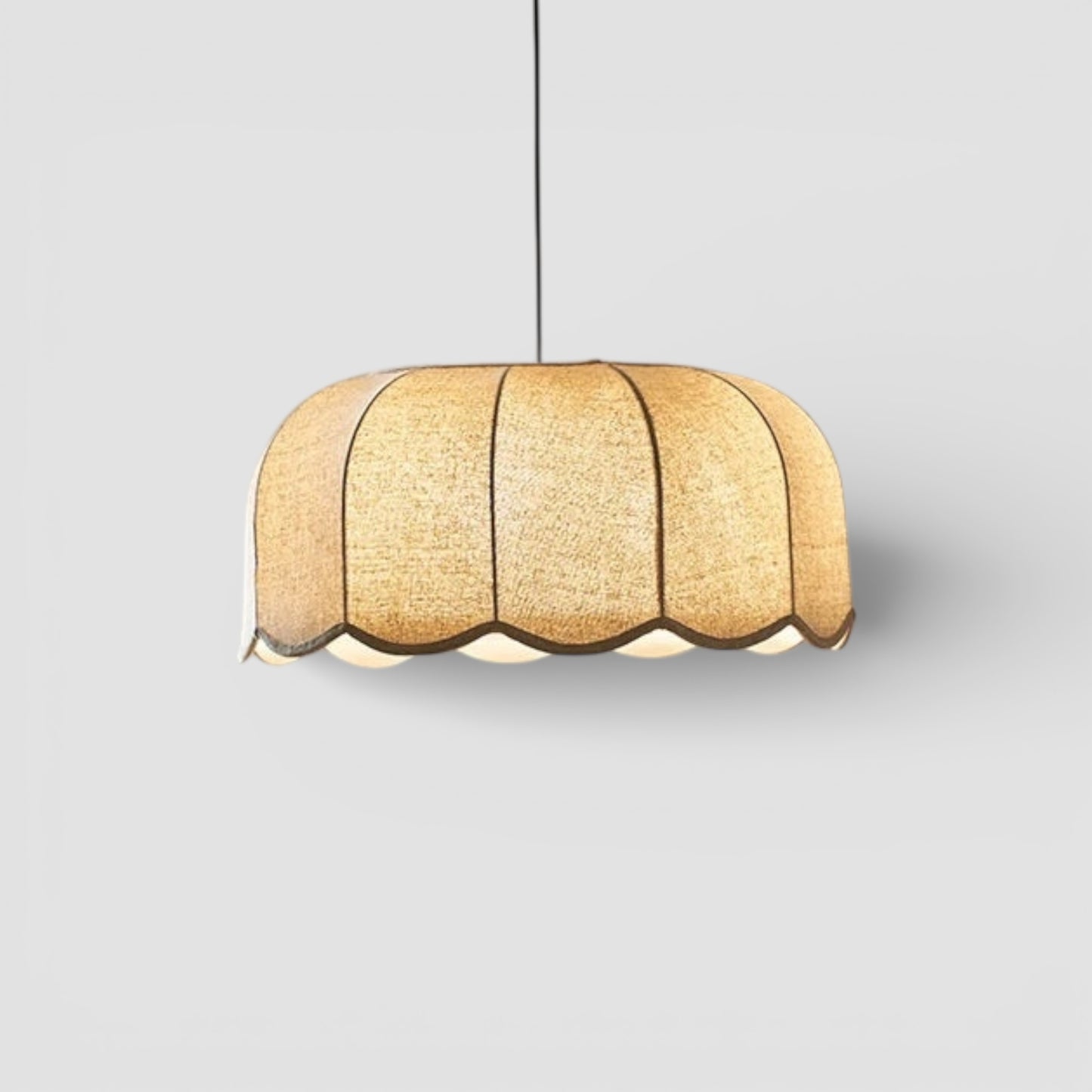 Japanese fabric pendant light for bedroom