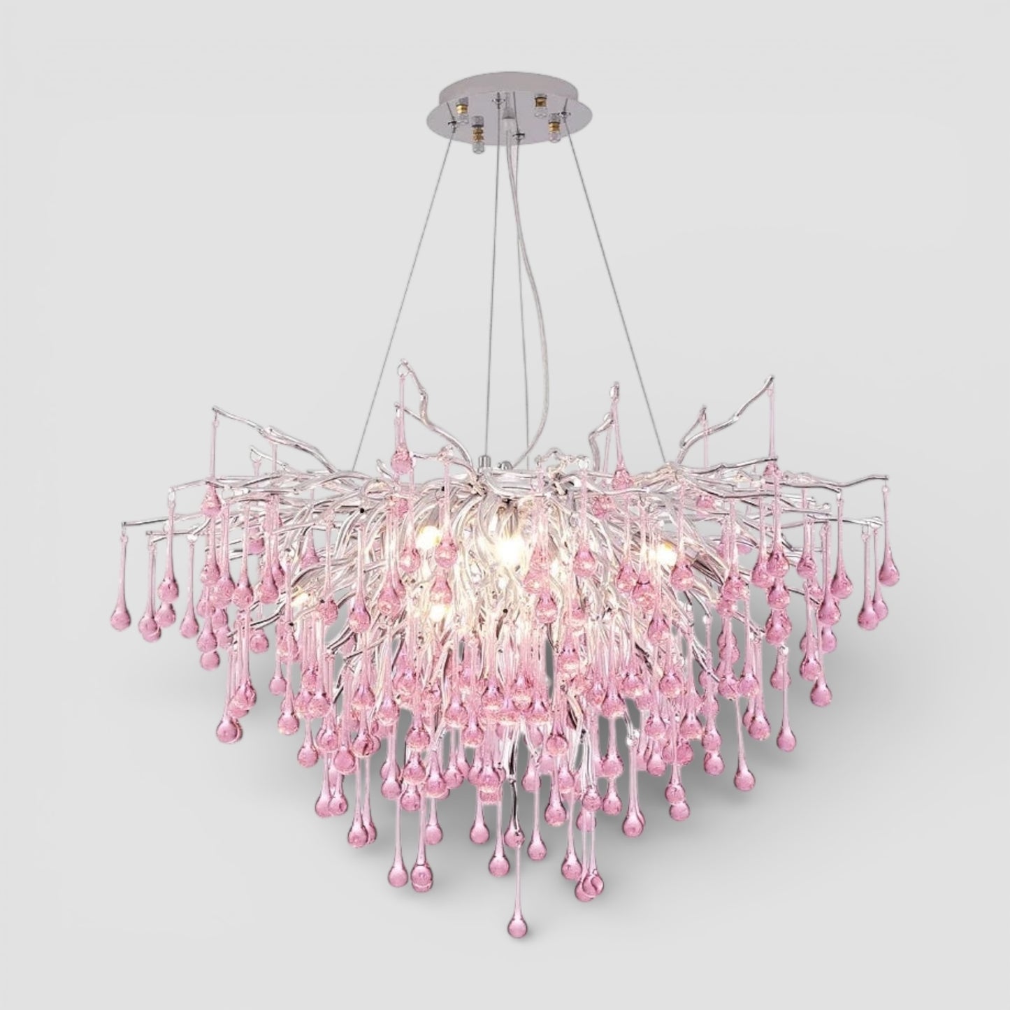 Princess pink crystal chandelier