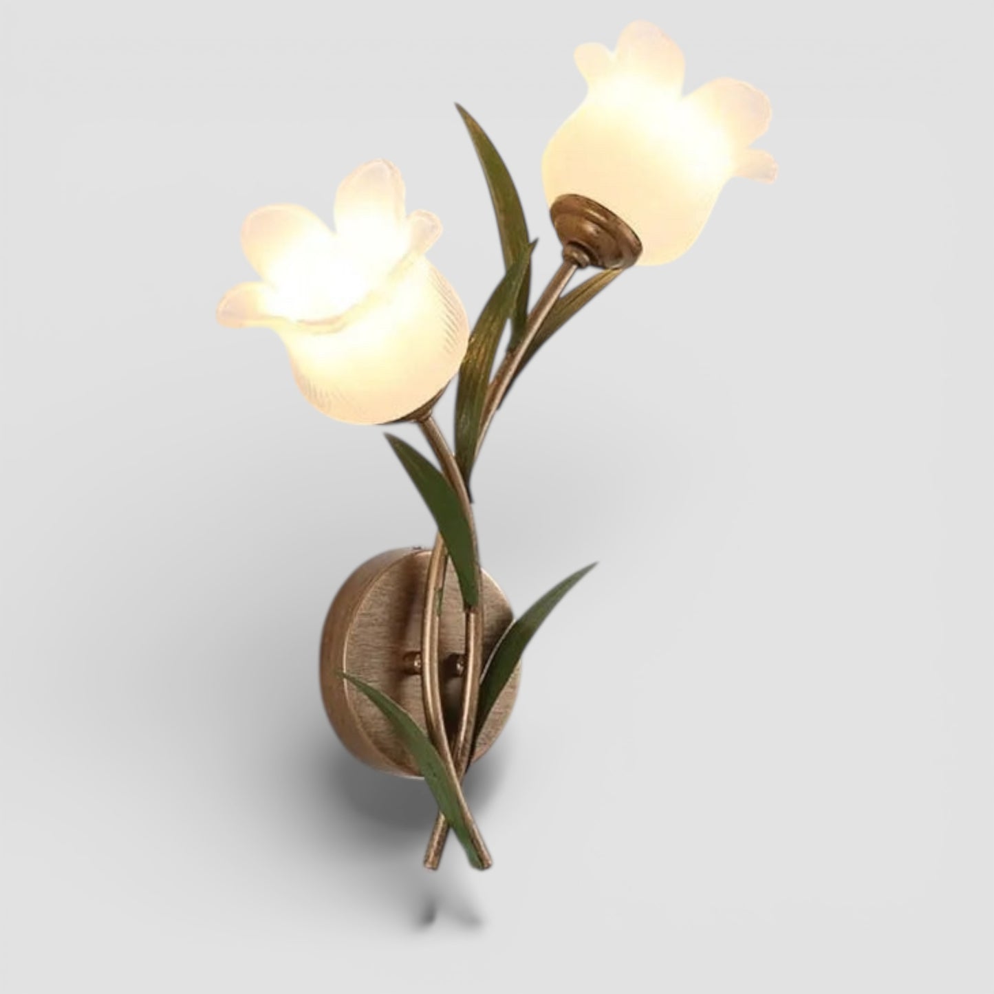 French pastoral retro flower wall lamp