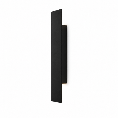 Black up and down LED bar wall light, on a pure white background