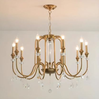 European glass crystal cascade chandelier