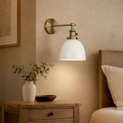 Brass retro wall light