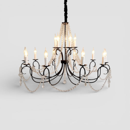 Noir french crystal loft piece