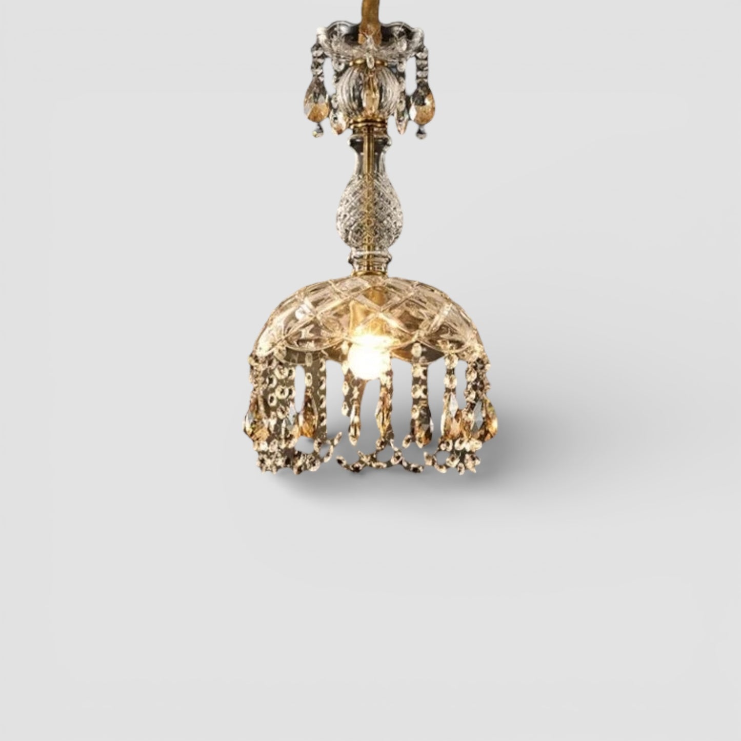 Lámpara colgante de comedor elegante de cristal vintage