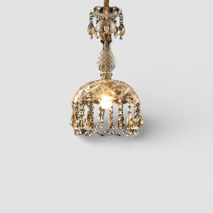 Lámpara colgante de comedor elegante de cristal vintage