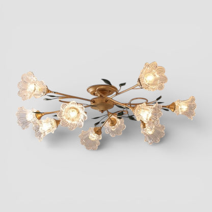 Plafón floral de cristal campestre