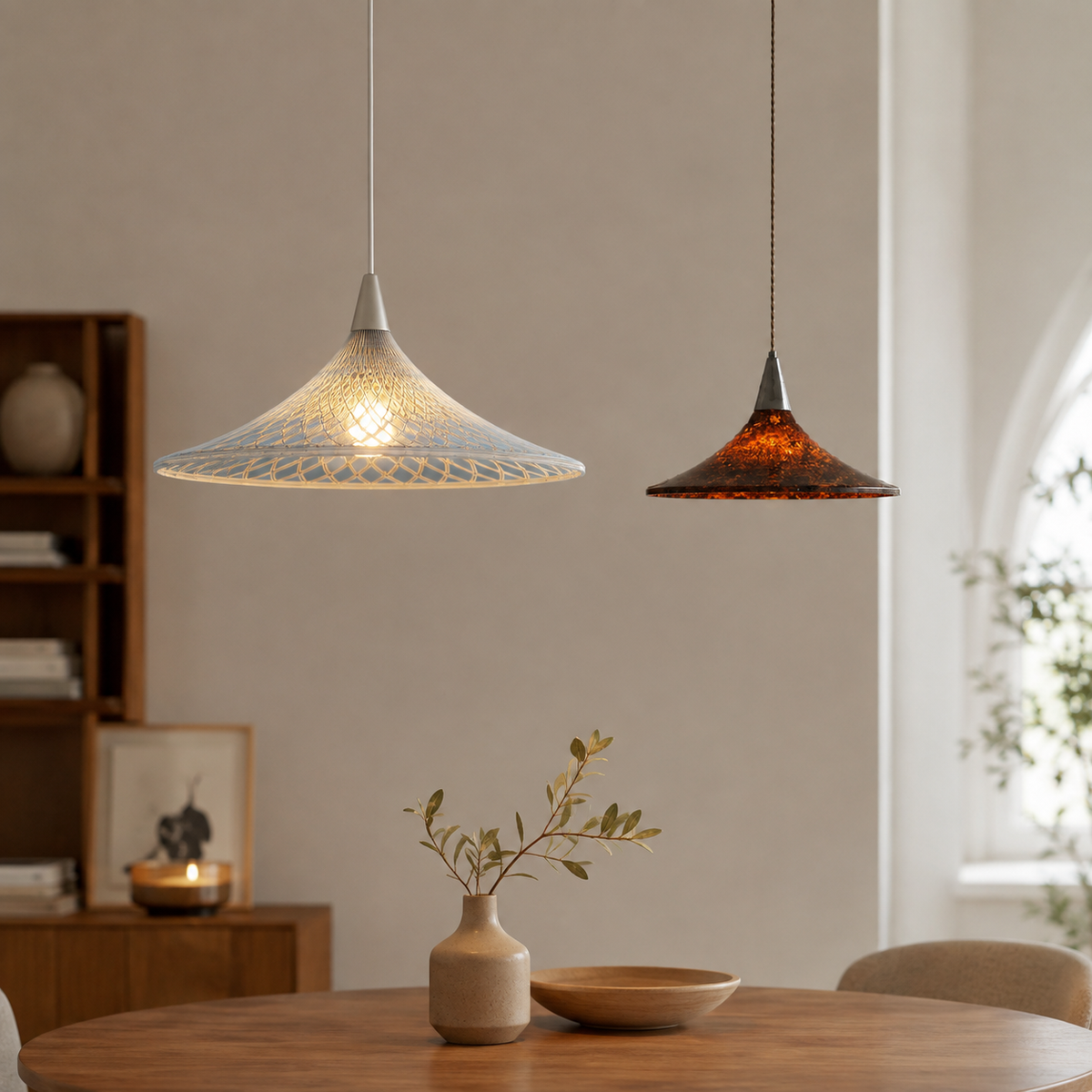 French mid-century pendant light