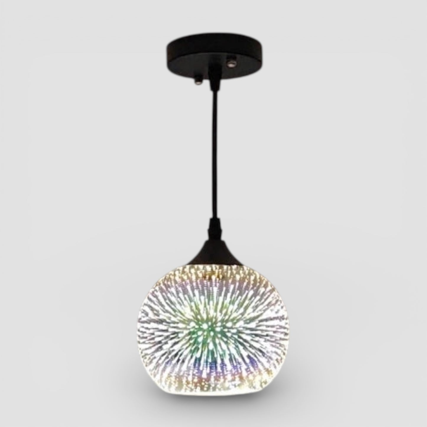 Fireworks stained glass ball pendant light