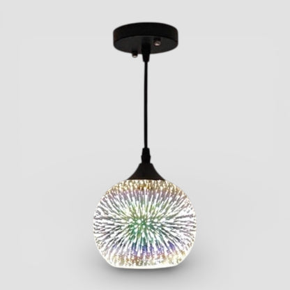 Fireworks stained glass ball pendant light