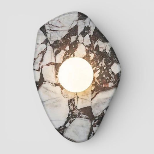 Natural stone white-black shades wall lamp