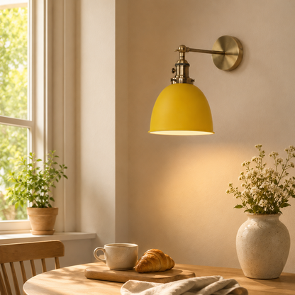 Brass retro wall light