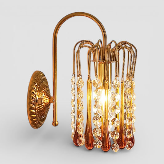 Franse luxe slaapkamer kristallen wandlamp