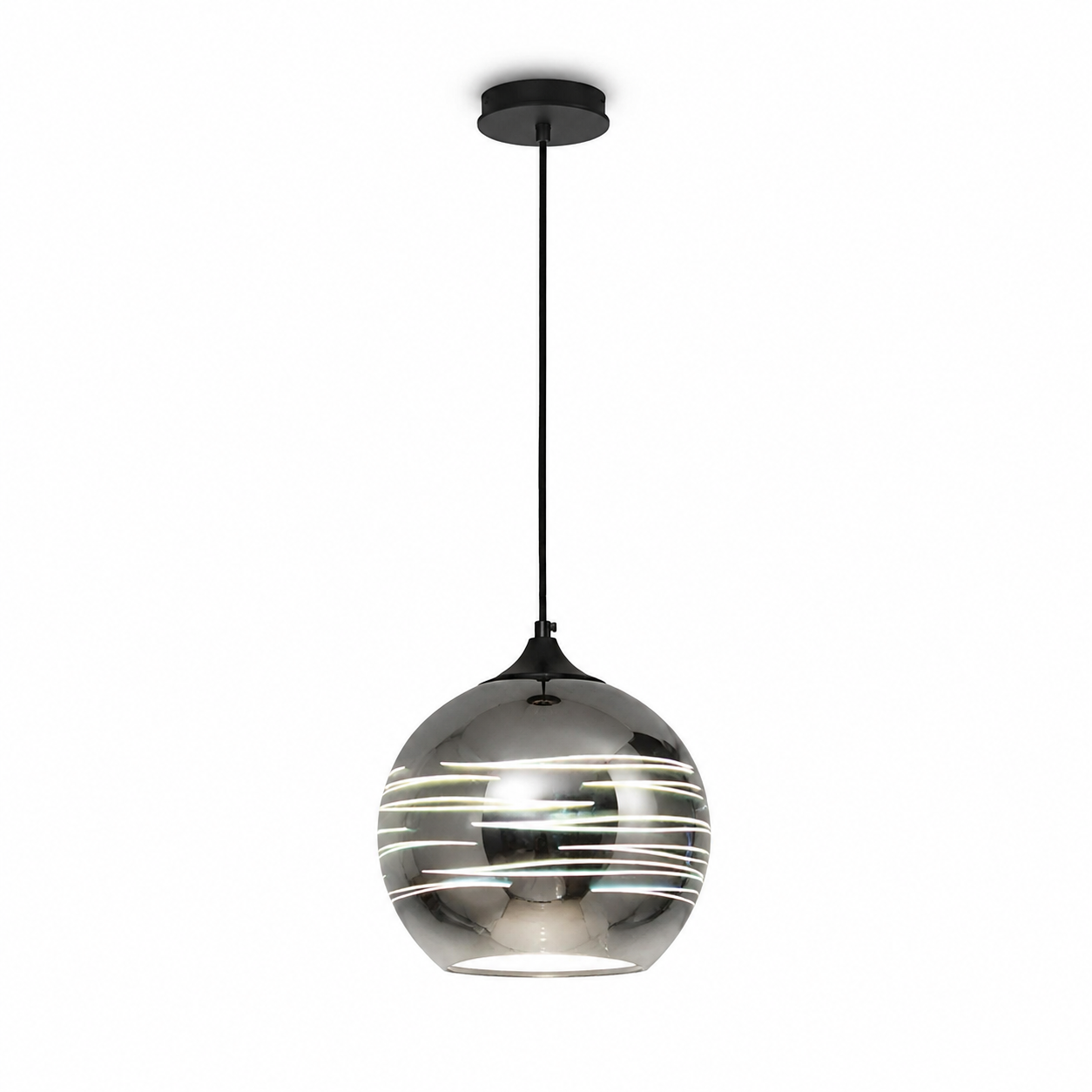 Pendellampa med fyrverkerier i glas med 3D-effekt