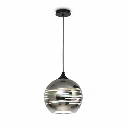 Pendellampa med fyrverkerier i glas med 3D-effekt