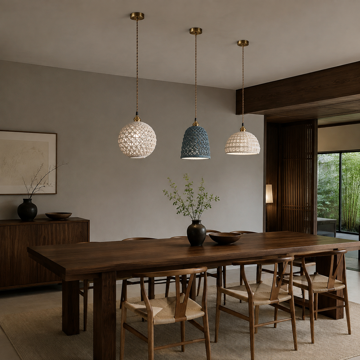 LUXELY japanese-inspired ceramic pendant light