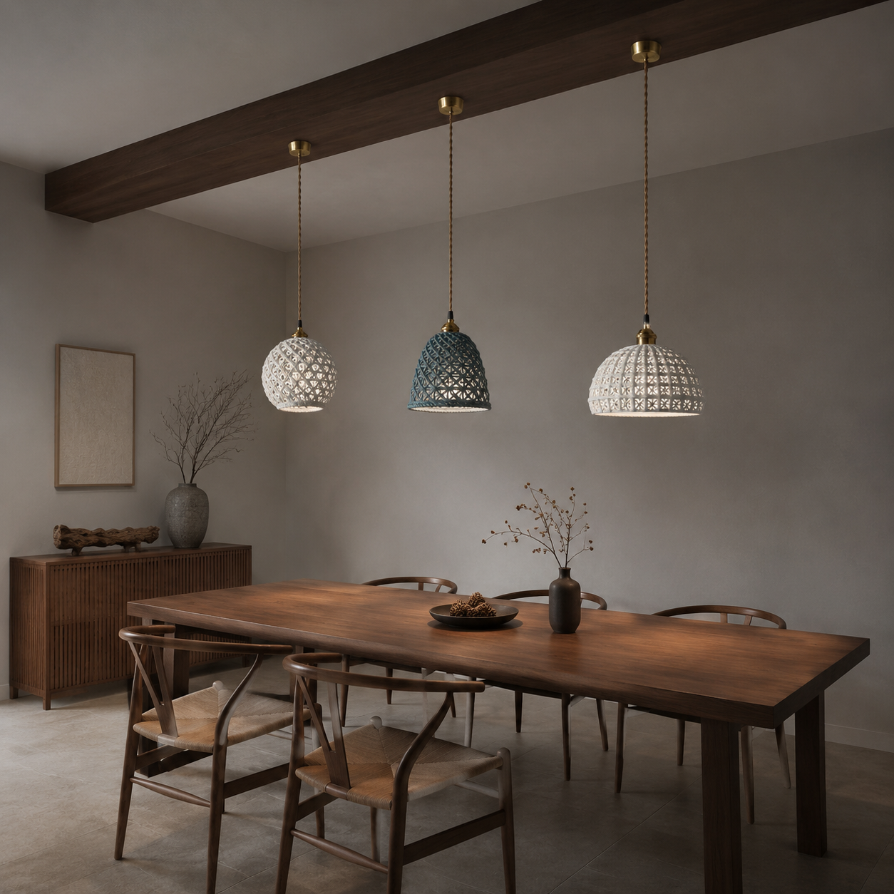 LUXELY japanese-inspired ceramic pendant light