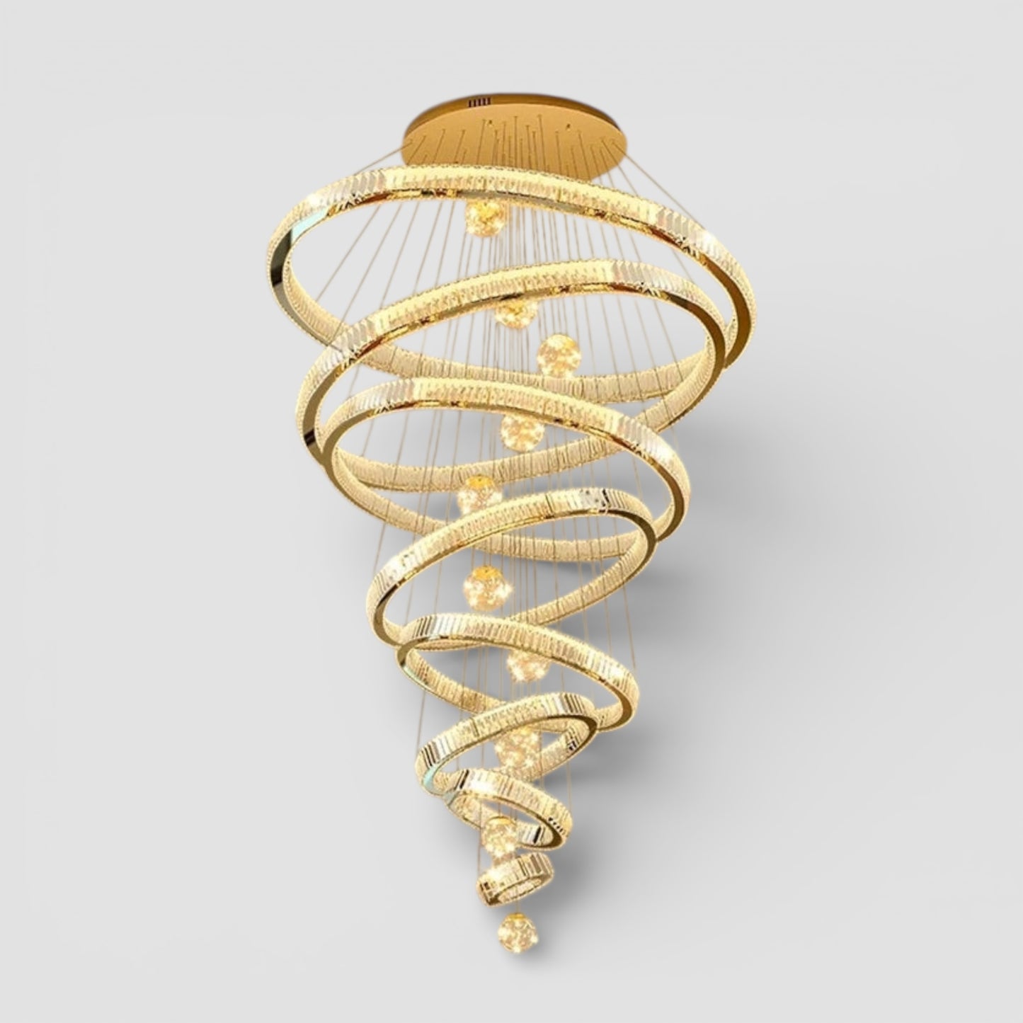 Crystal staircase chandelier for duplex living room