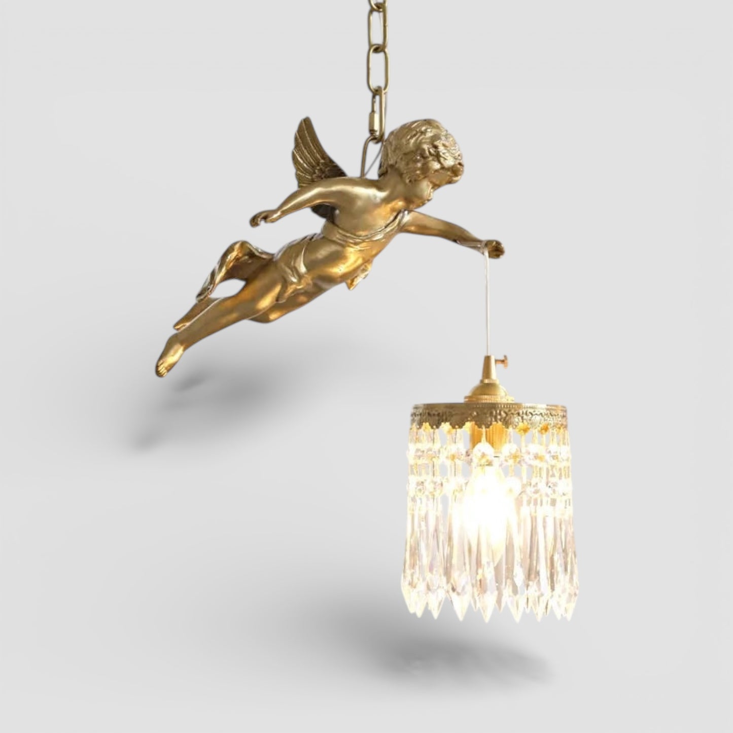 Frans paleis koperen engel hanglamp