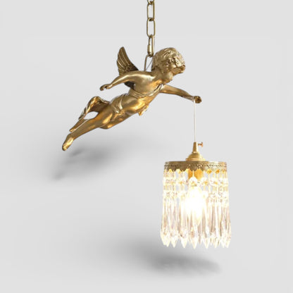 Frans paleis koperen engel hanglamp