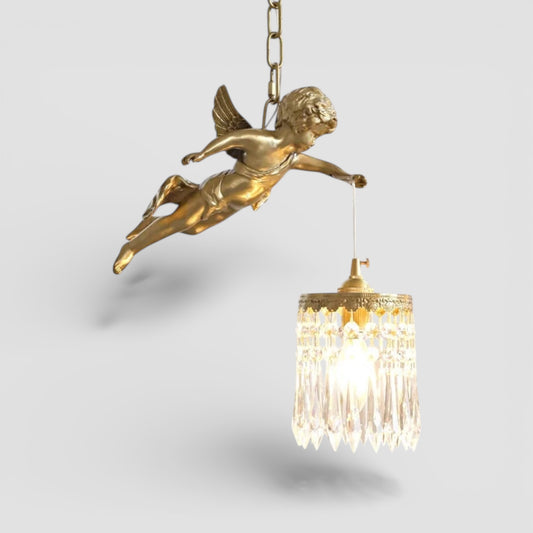 Frans paleis koperen engel hanglamp