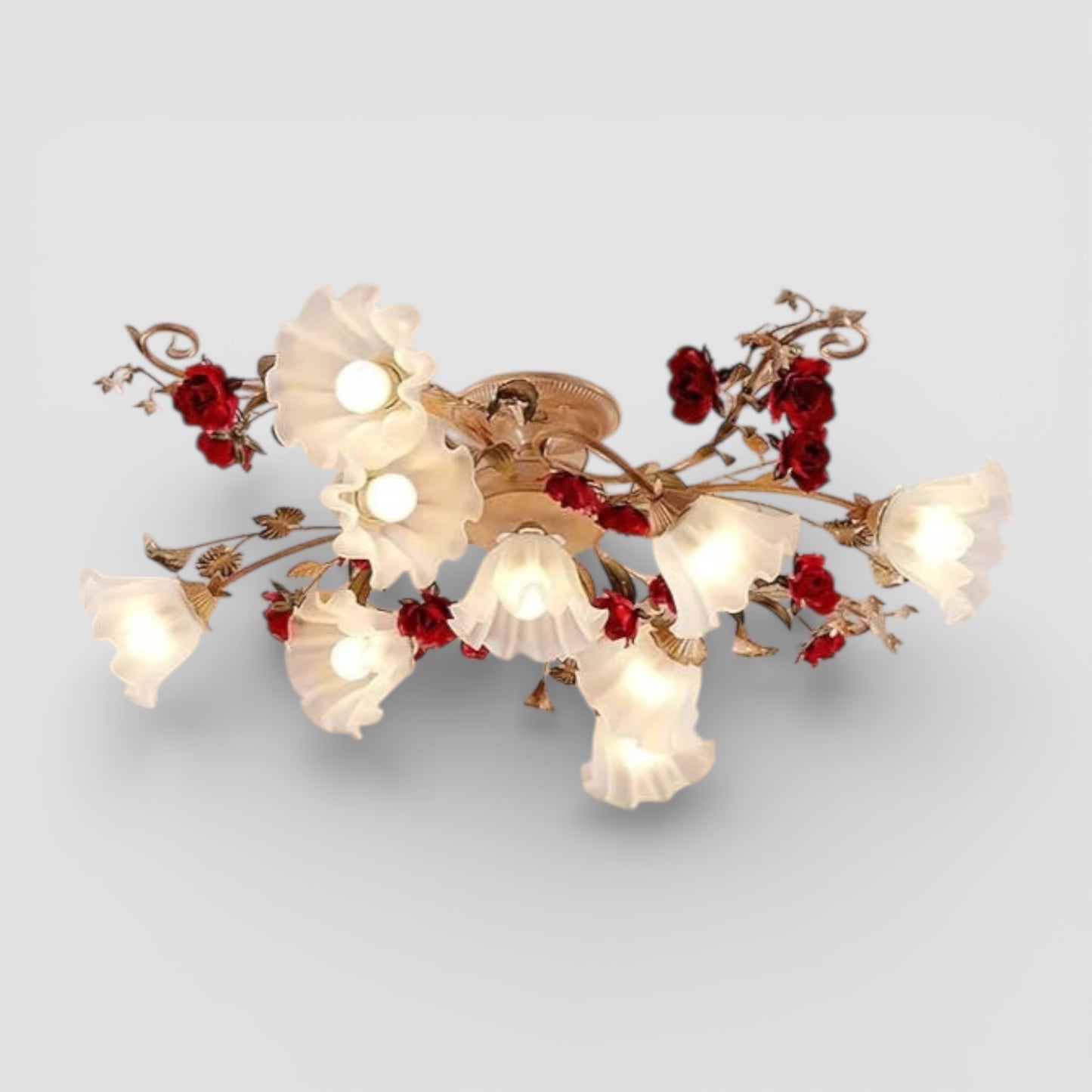 Lampada da soffitto floreale Queen per camera da letto
