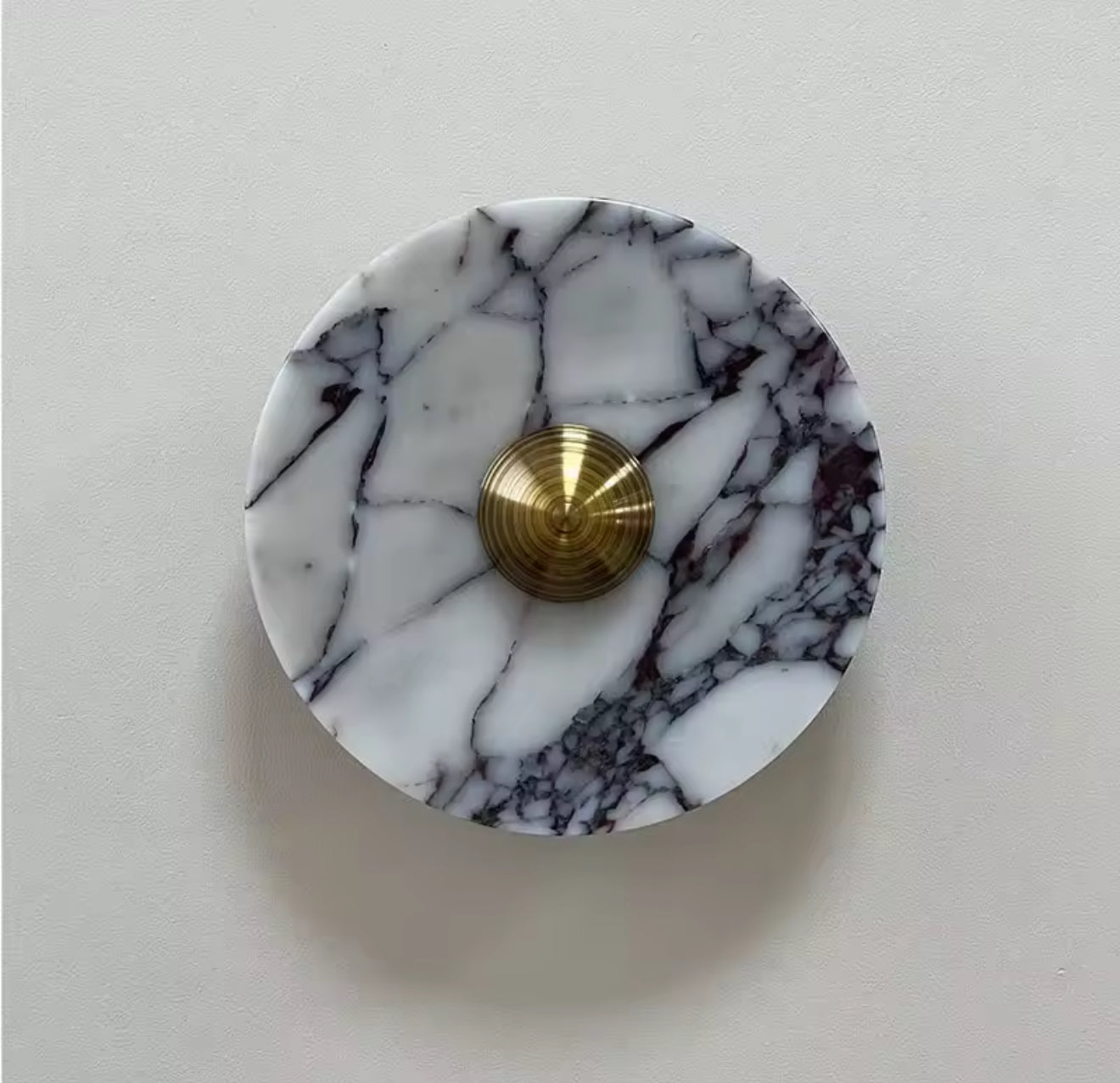 Runde Marmor-Wandleuchte