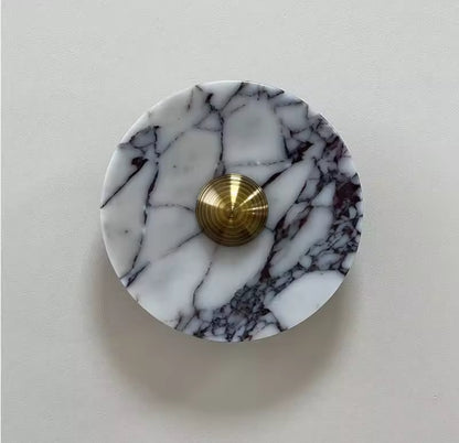 Runde Marmor-Wandleuchte
