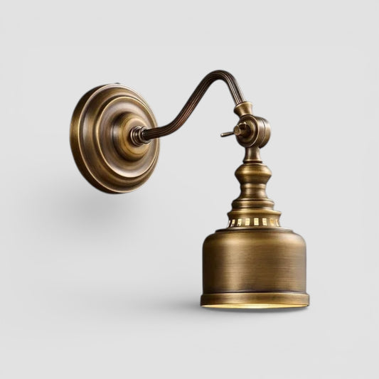 European brass wall light for living room