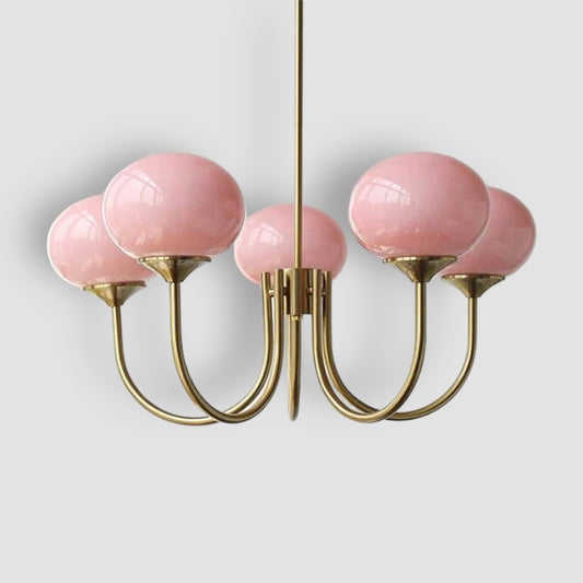 Bauhaus rose chandelier