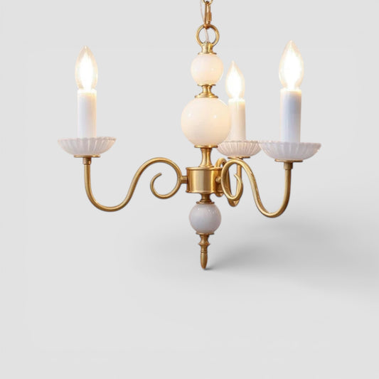 Lampadario a candela in rame