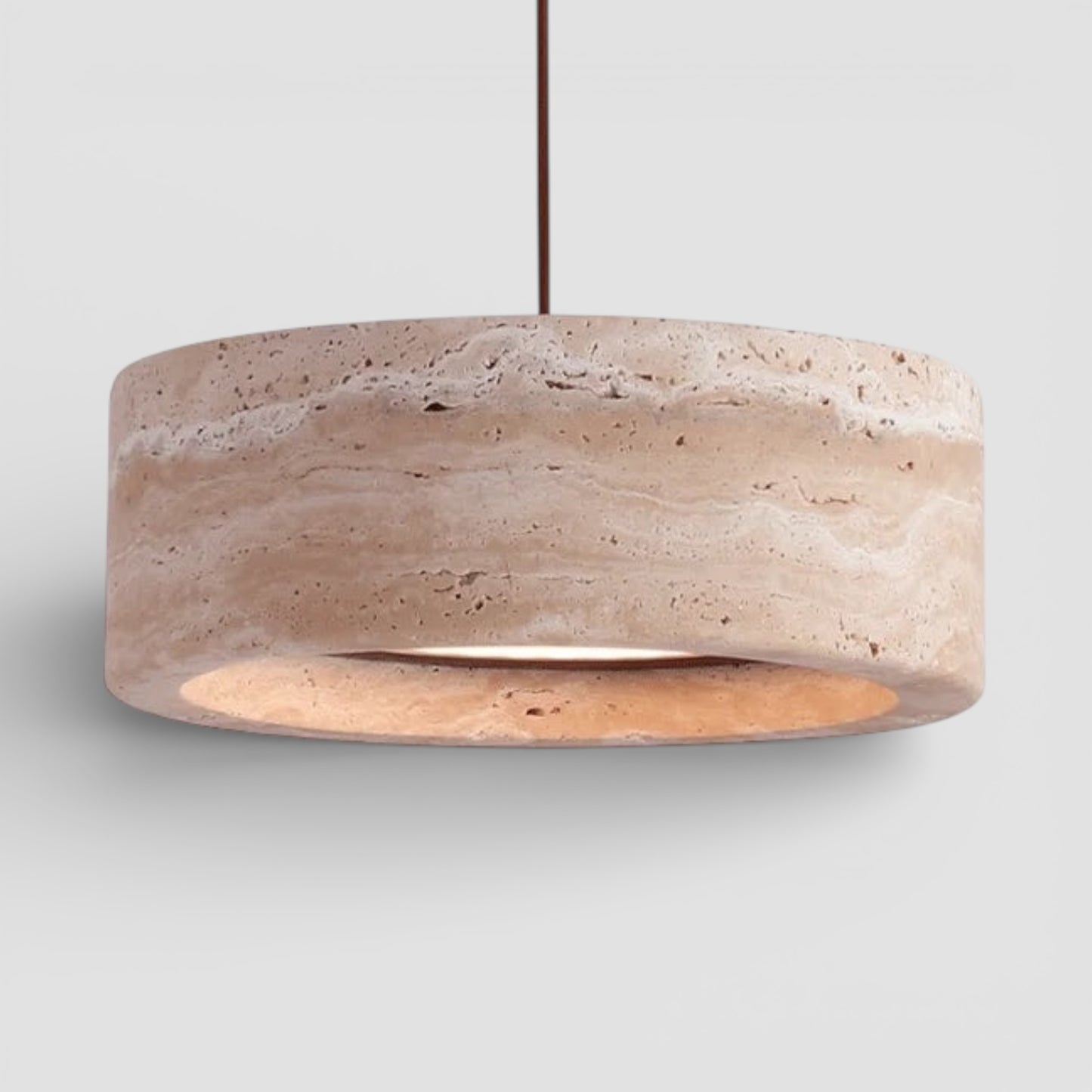 Lámpara colgante retro wabi-sabi de travertino