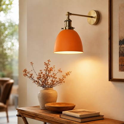 Brass retro wall light
