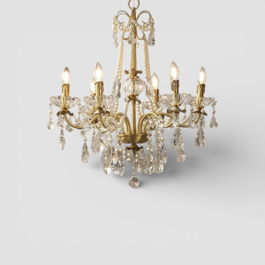 Centrotavola con candela francese in cristallo K9