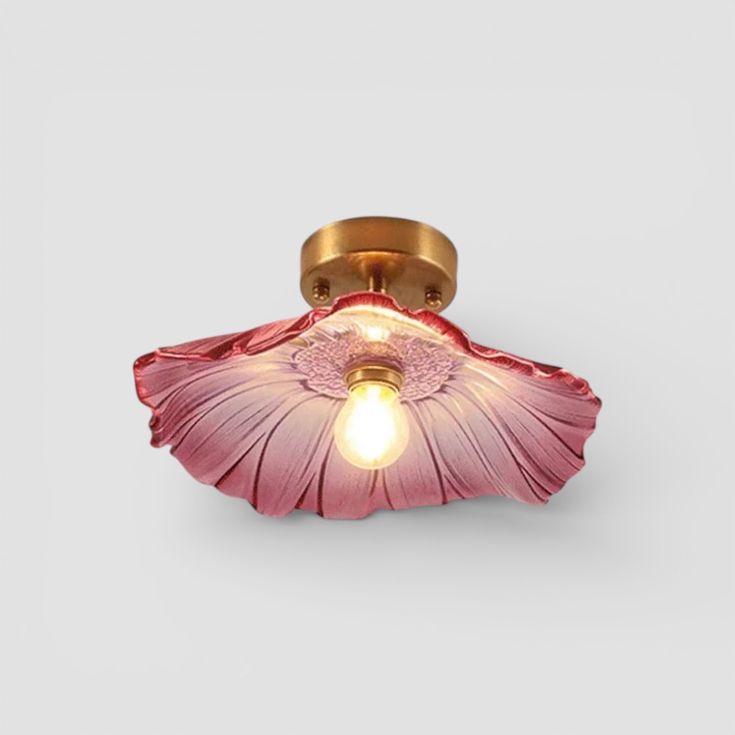 Vintage europeisk taklampa i klart glas