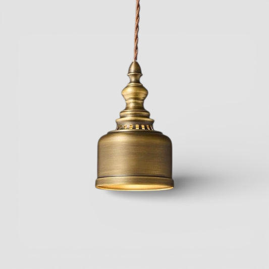 Copper antique pendant light for bedroom