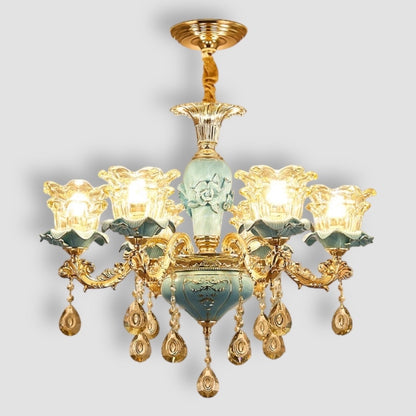 Lustre en céramique verte