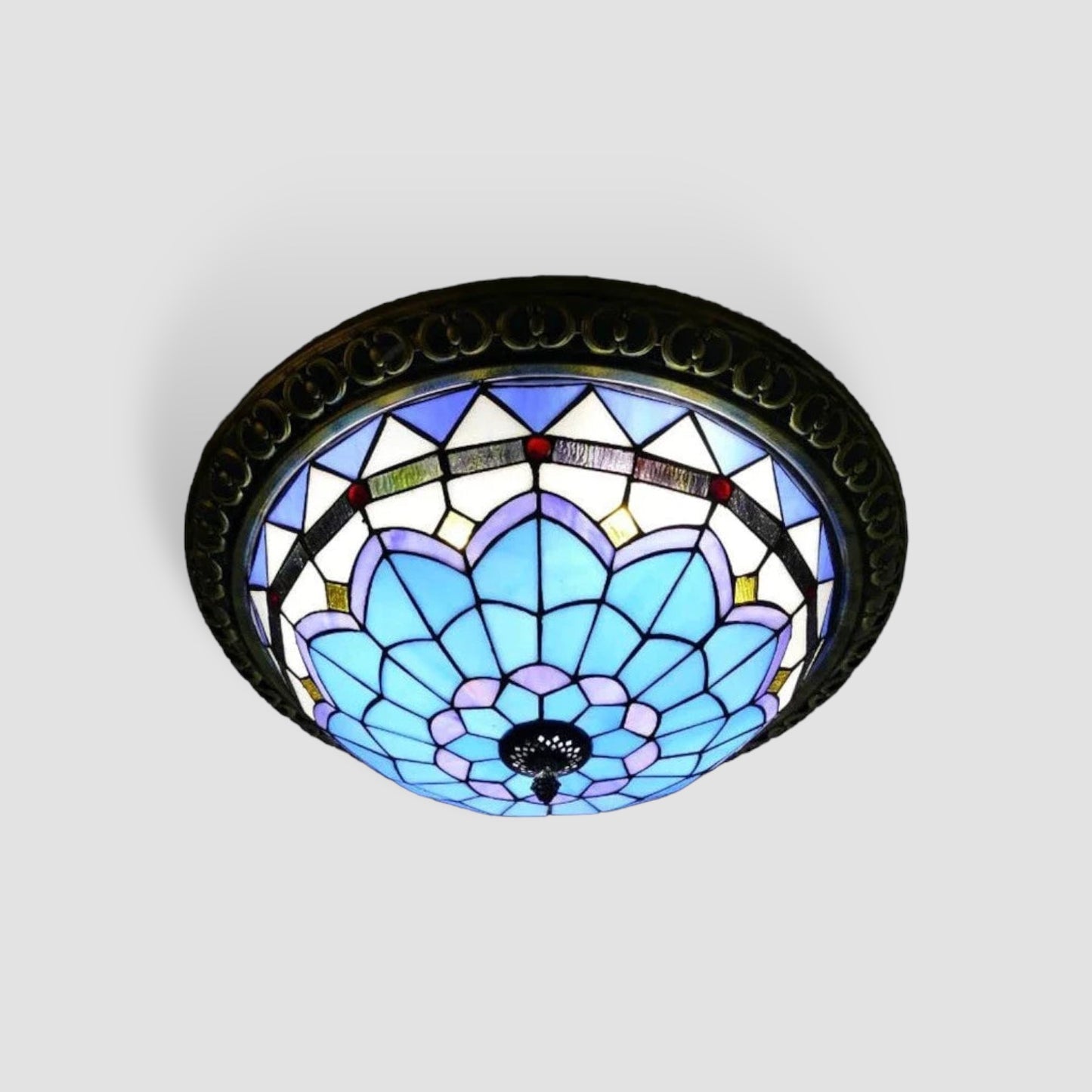 Turkse retro glazen plafondlamp