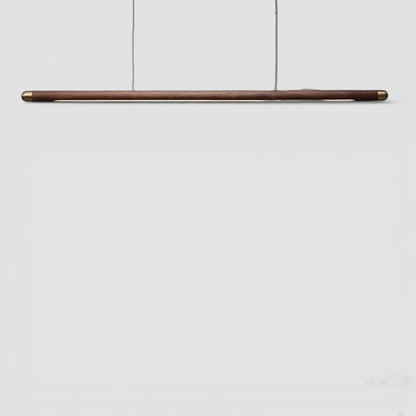 Moderne minimalistische hanglamp in donker walnoot