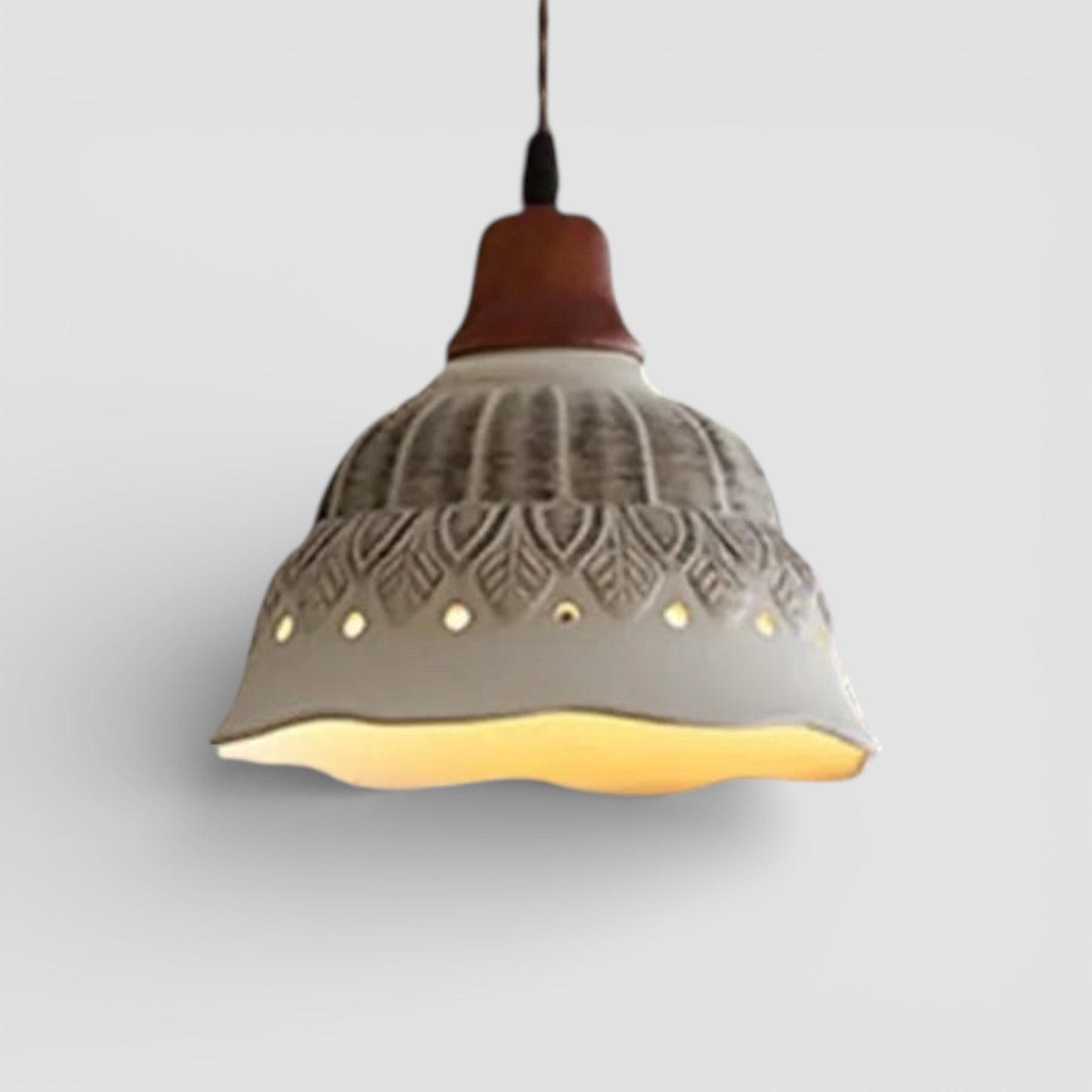 Lámpara colgante nórdica minimalista de cerámica vintage